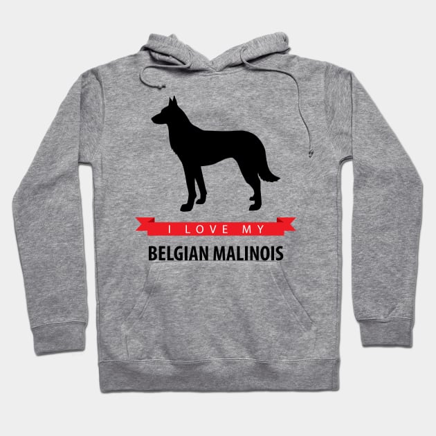 I Love My Belgian Malinois Hoodie by millersye